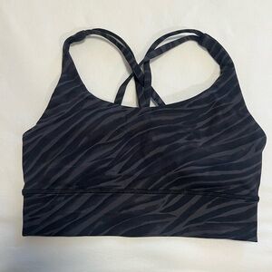 Black Zebra Print Sports Bra lululemon
